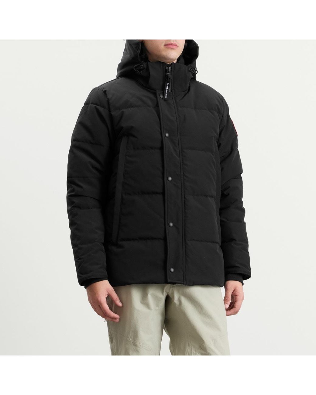 Canada Goose Black Wyndham Parka Classic Disc Jacket for men