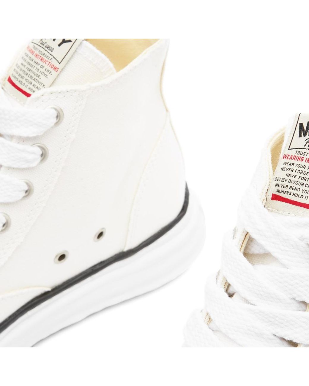 Maison Mihara Yasuhiro White Peterson Original Sole Canvas Hi-Top Sneakers for men