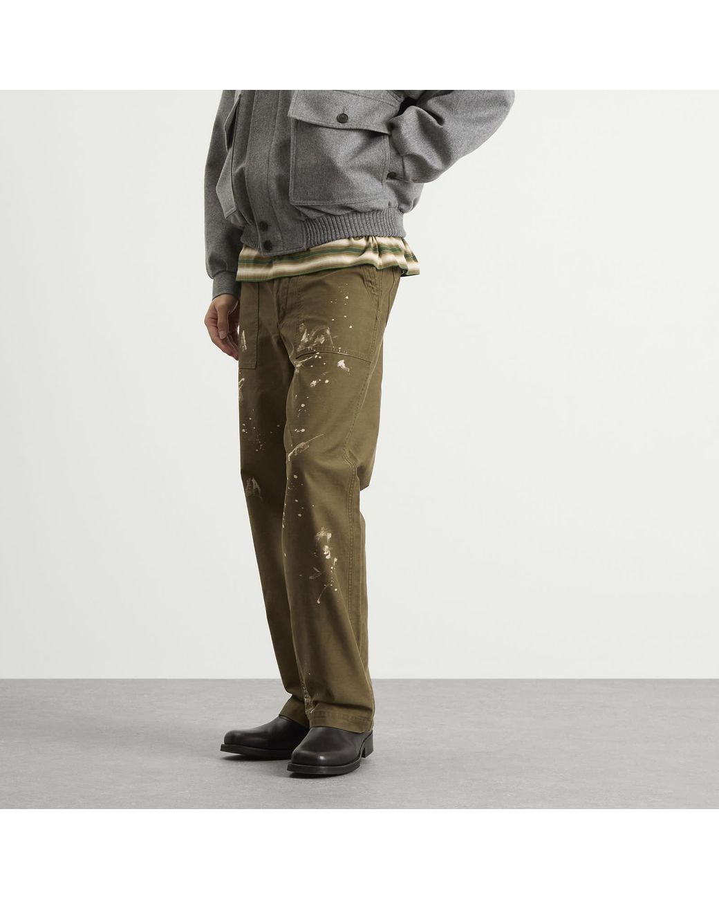 auralee-Khaki-Brown-Washed-