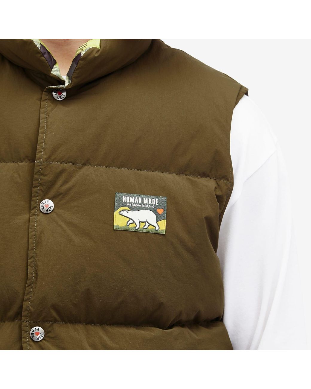 Human Made Reversible Down Vest in Green for Men | Lyst