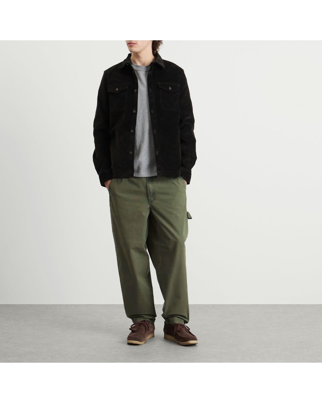 Barbour Green Harton Relaxed Trousers for men