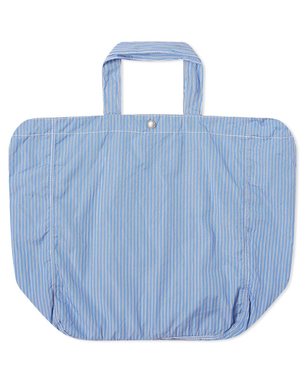 Comme des Garçons Stripe Garment Washed Tote Bag in Blue for