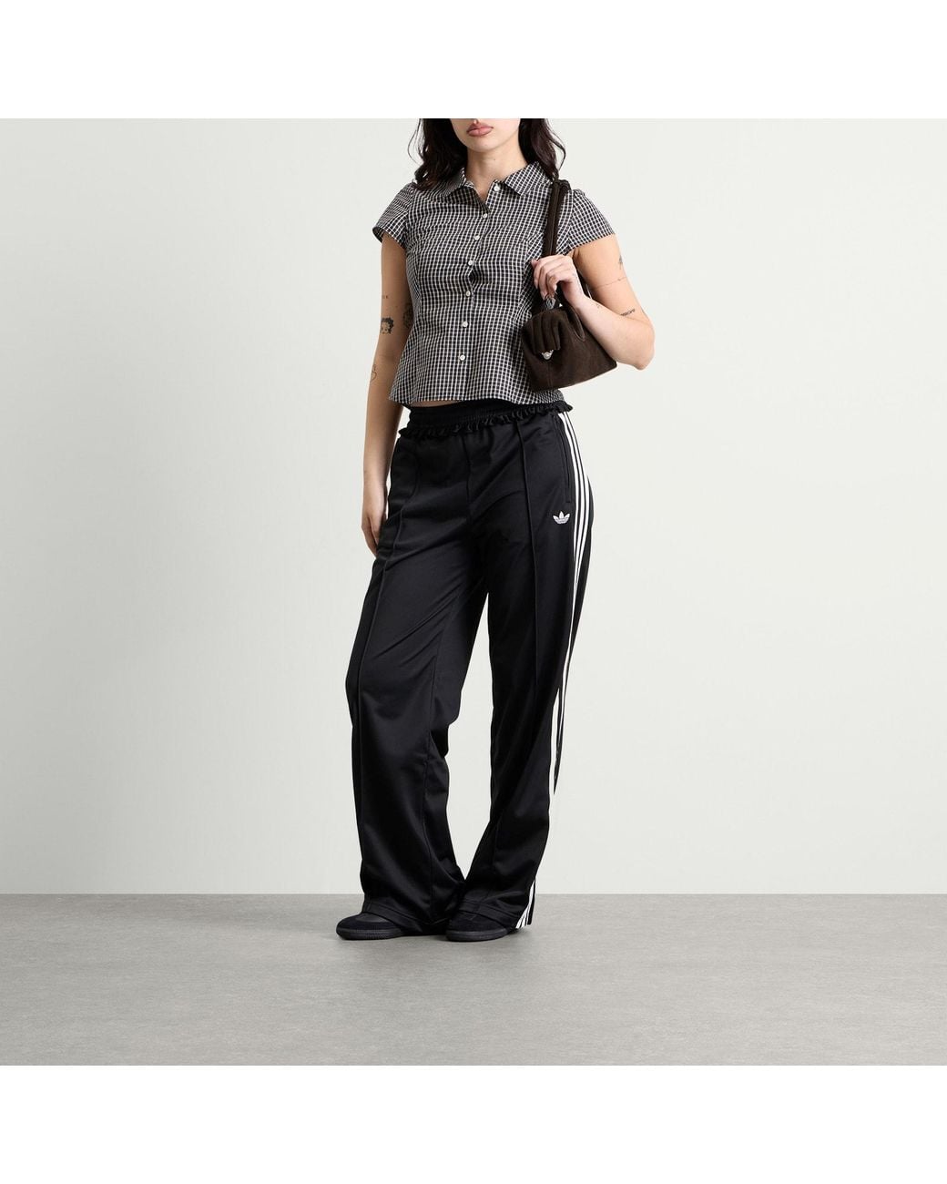 Adidas Black Pleated Firebird Track Pant