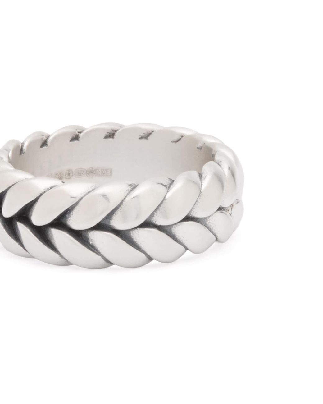 Serge Denimes White Laurel Ring for men
