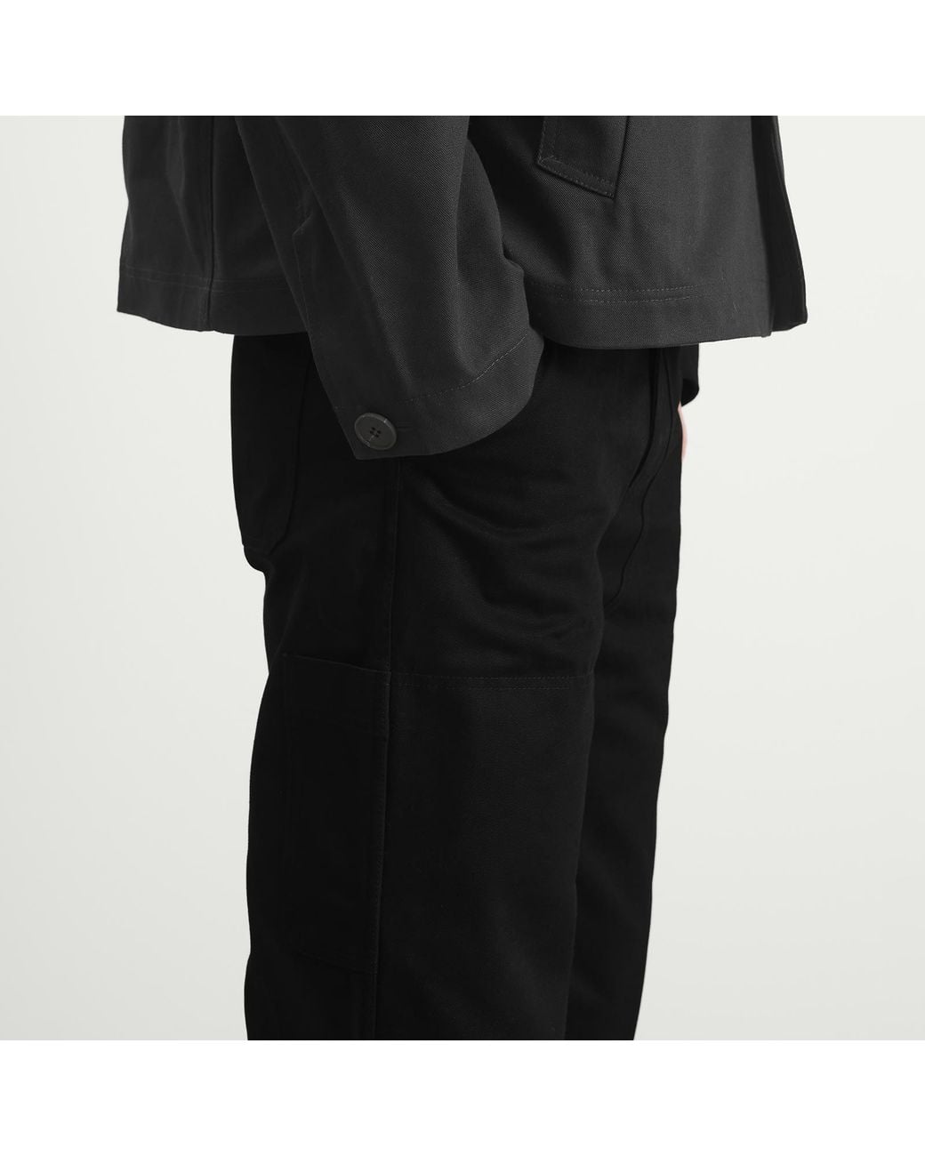 Studio Nicholson Black Denver Cotton Canvas Workwear Pant for men