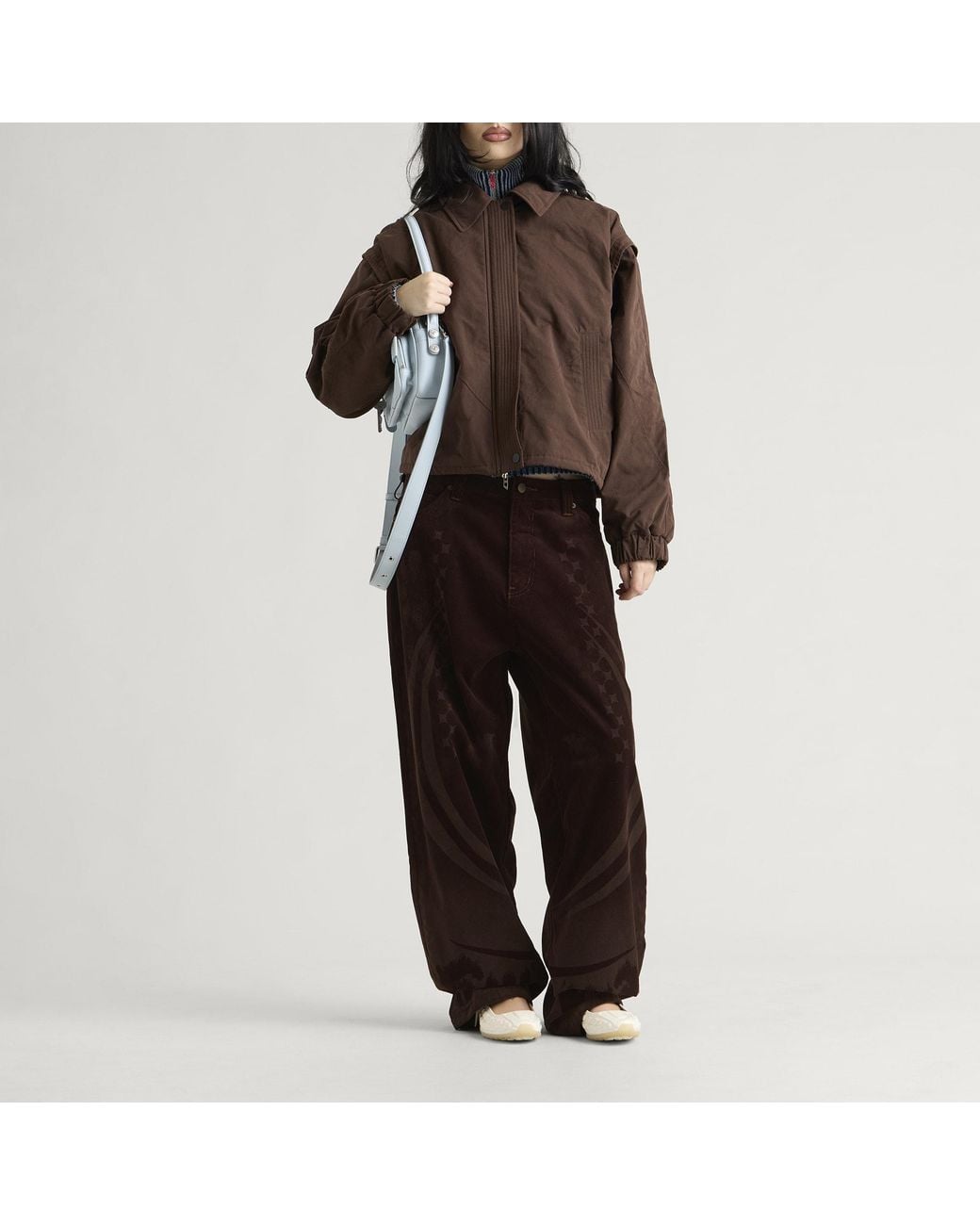PAOLINA RUSSO Black Corduroy Baggy Trousers