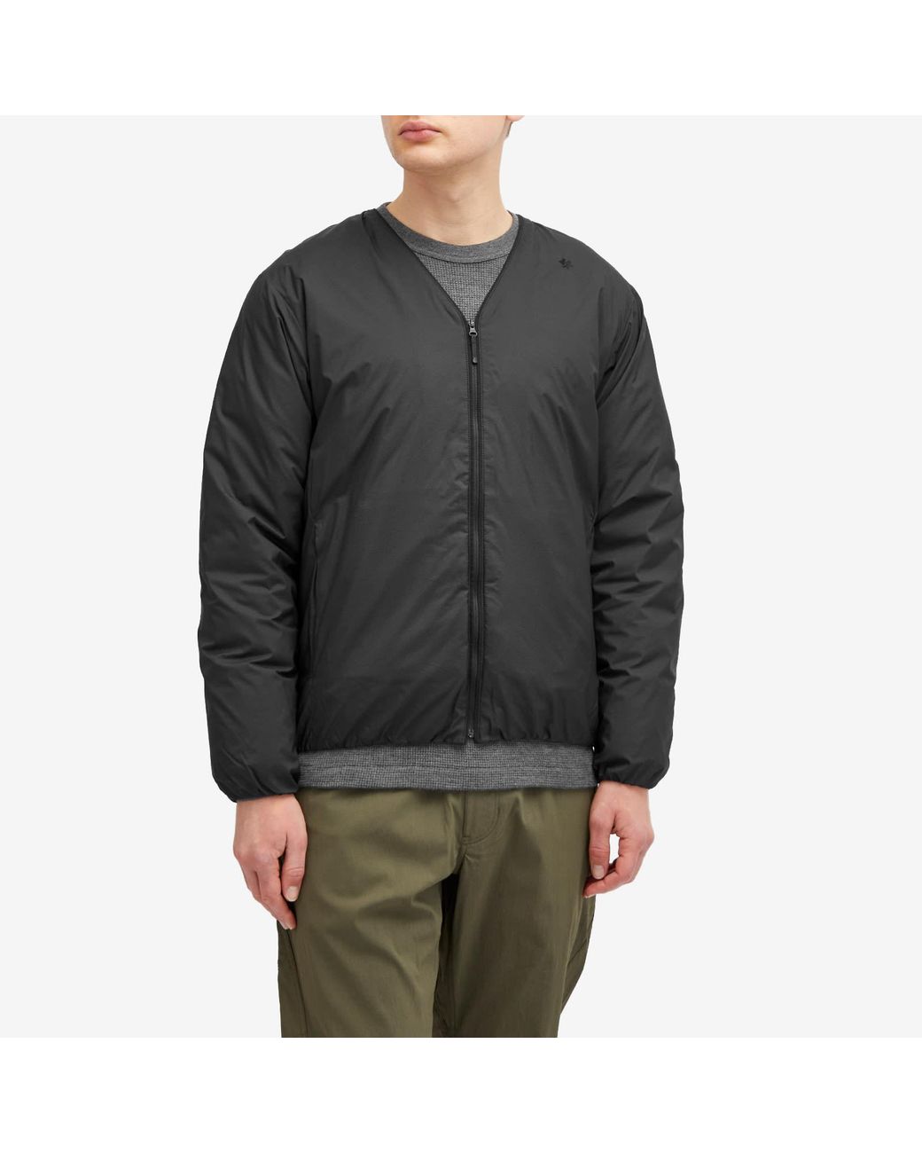 Goldwin V-Neck Zip Down Cardigan in Black for Men | Lyst UK