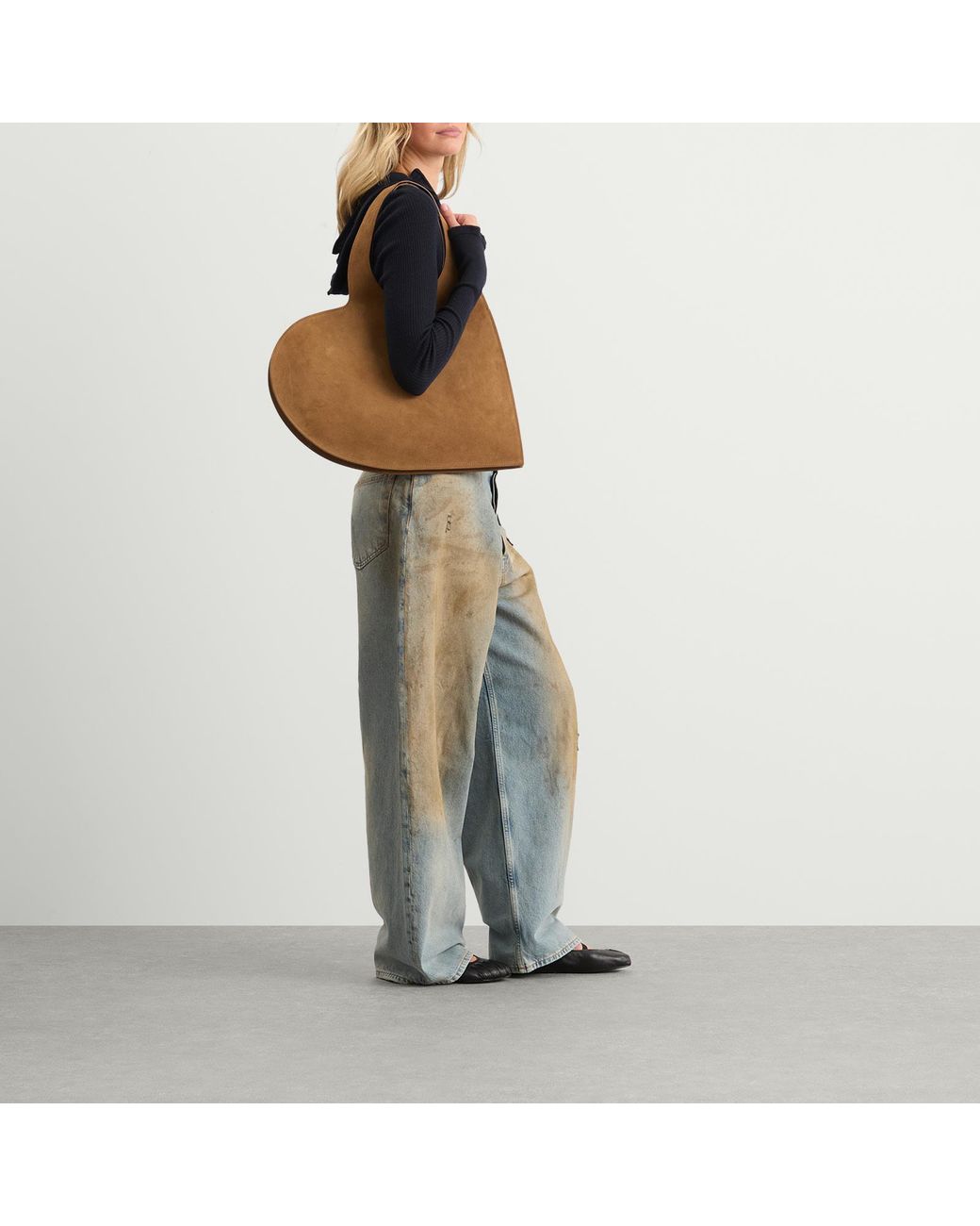 Coperni Brown Double Heart Tote