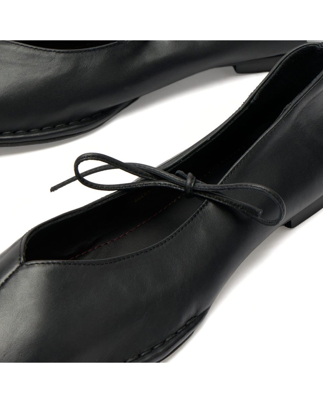 Alohas Black Sway Leather Ballet Flats