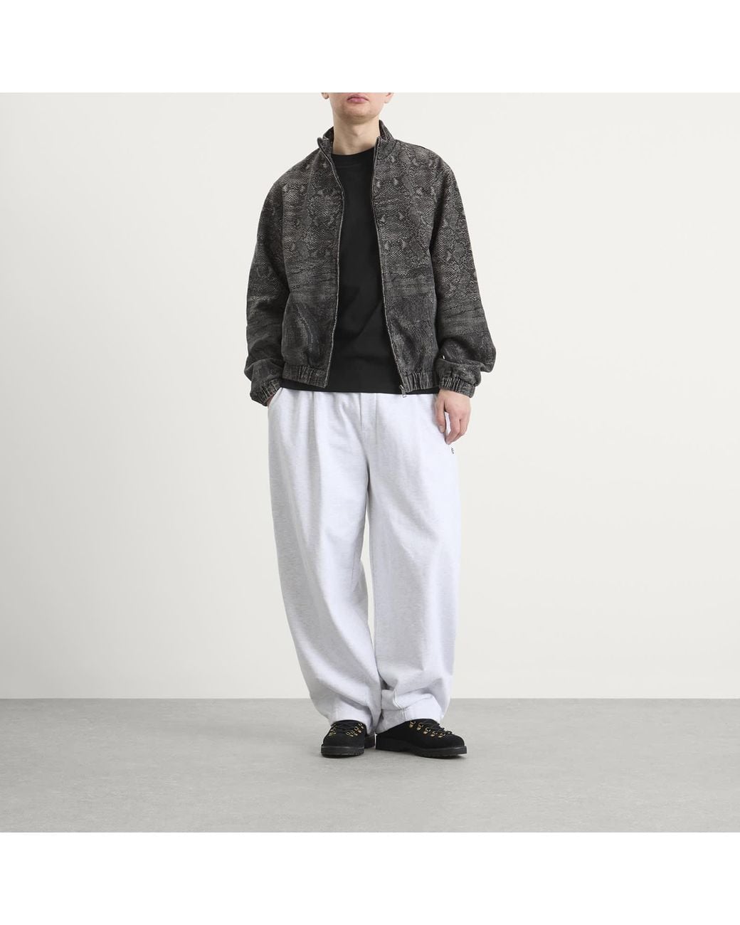 Front Zip Snake Daily Paper Snake Track Jacket in Gray for Men | Lyst