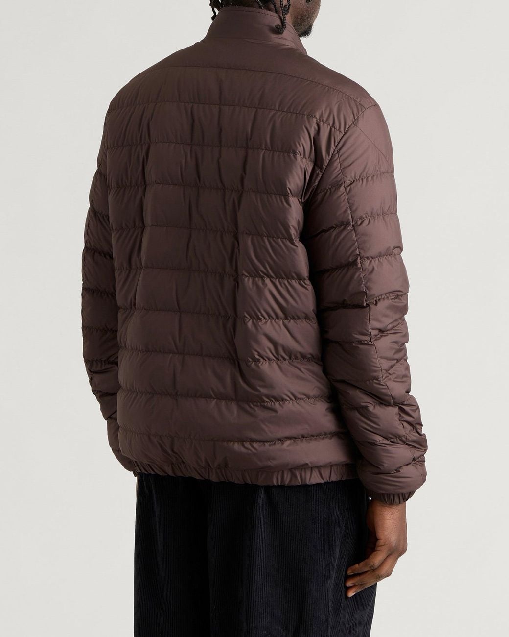 Moncler Brown Ebrodel Micro Check Jacket for men
