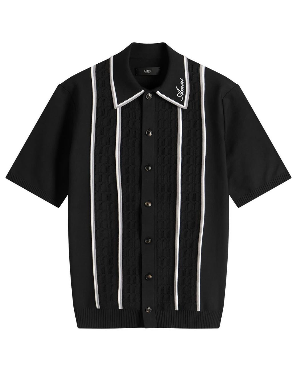 Amiri Black Script Stripe Shirt for men