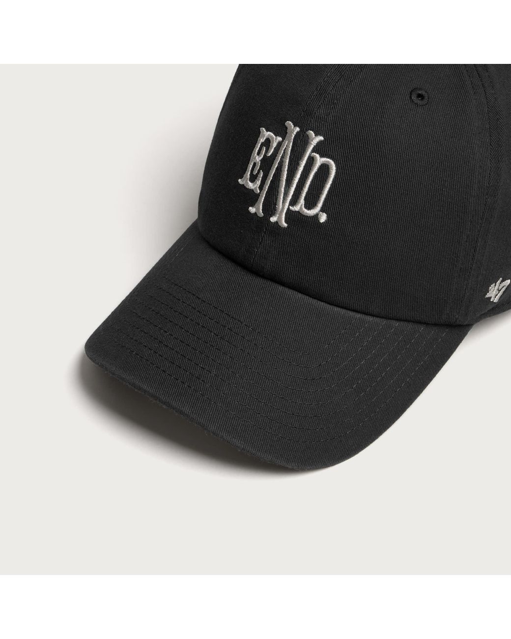 END. Black Monogram Clean Up Cap