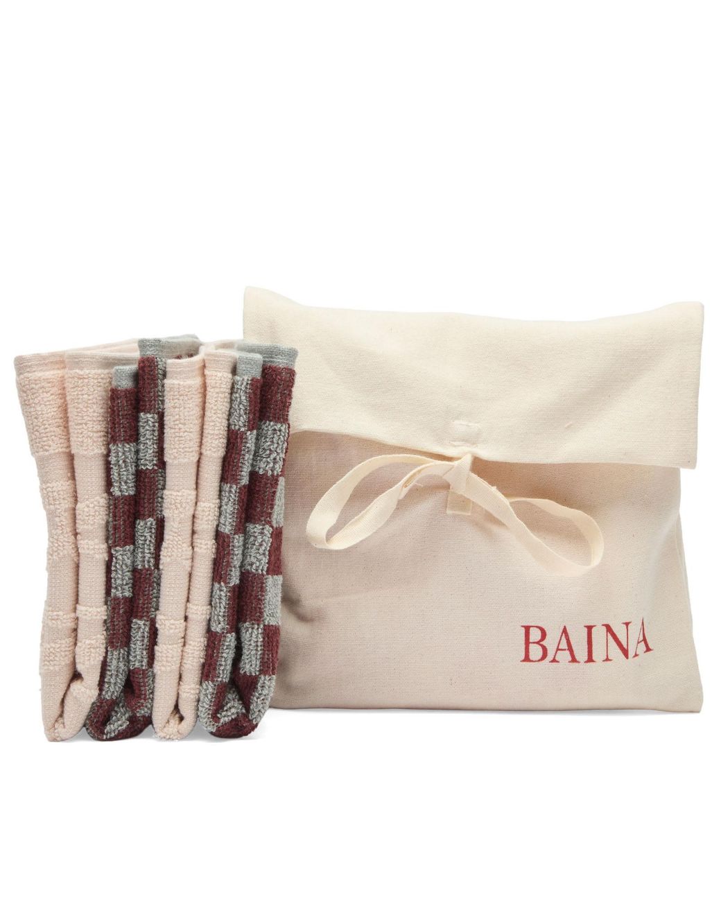 BAINA Pink Face Cloth Gift Set