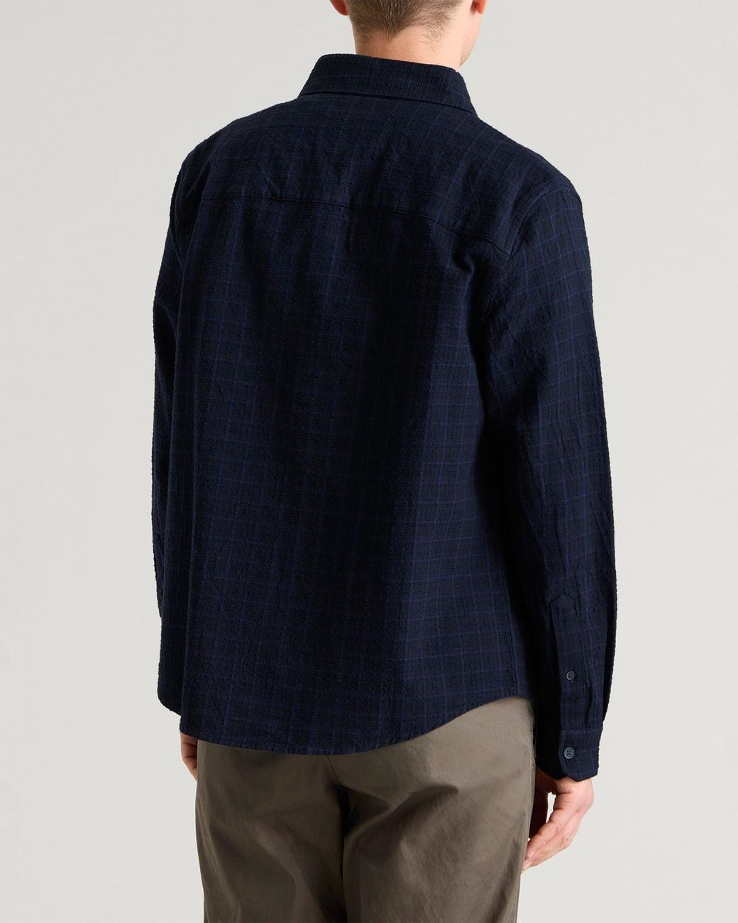 Dobby Colouring In Wax London Shelly Dobby Check Shirt in Blue for Men | Lyst