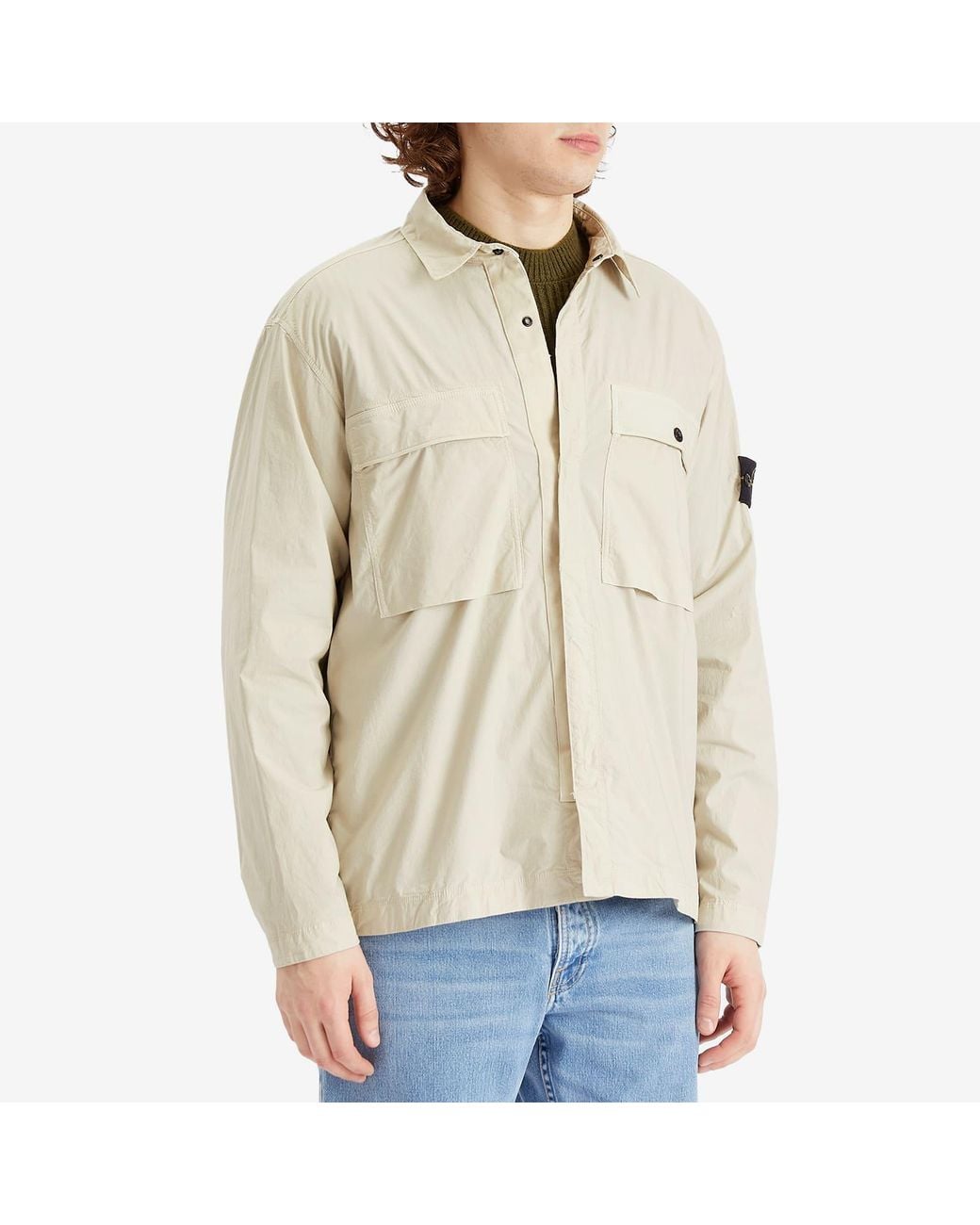 Stone Island Natural Tela Paracadute Shirt Jacket for men