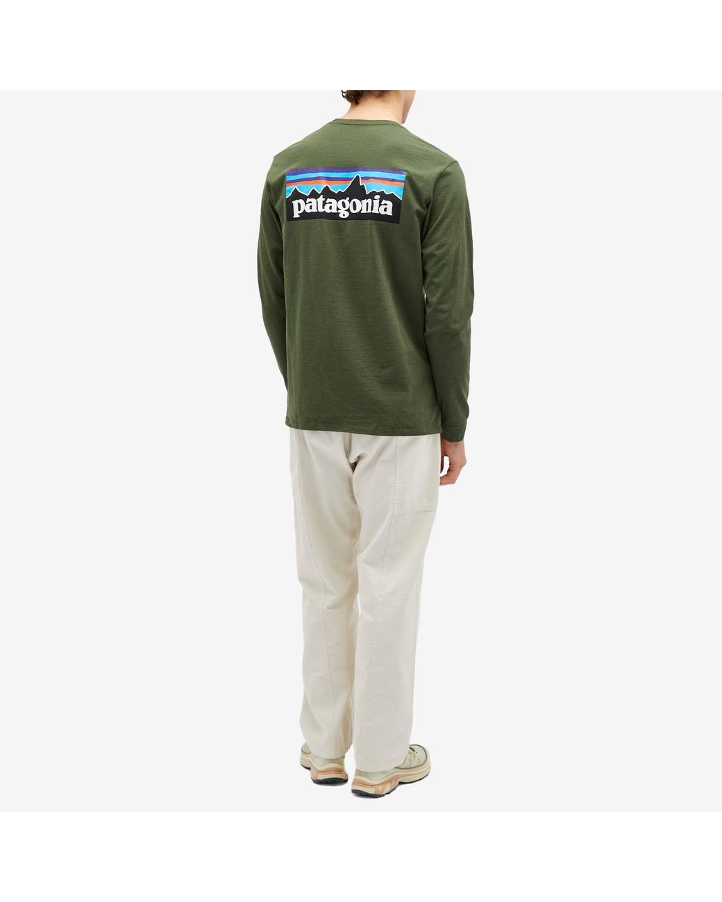 Patagonia Long Sleeve P 6 Logo Responsibili T Shirt in Green for Men Lyst UK
