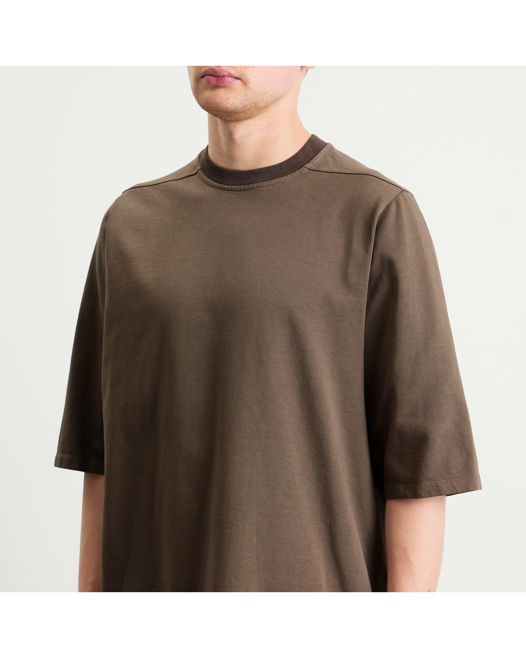 Rick Owens Brown Jumbo T-Shirt for men