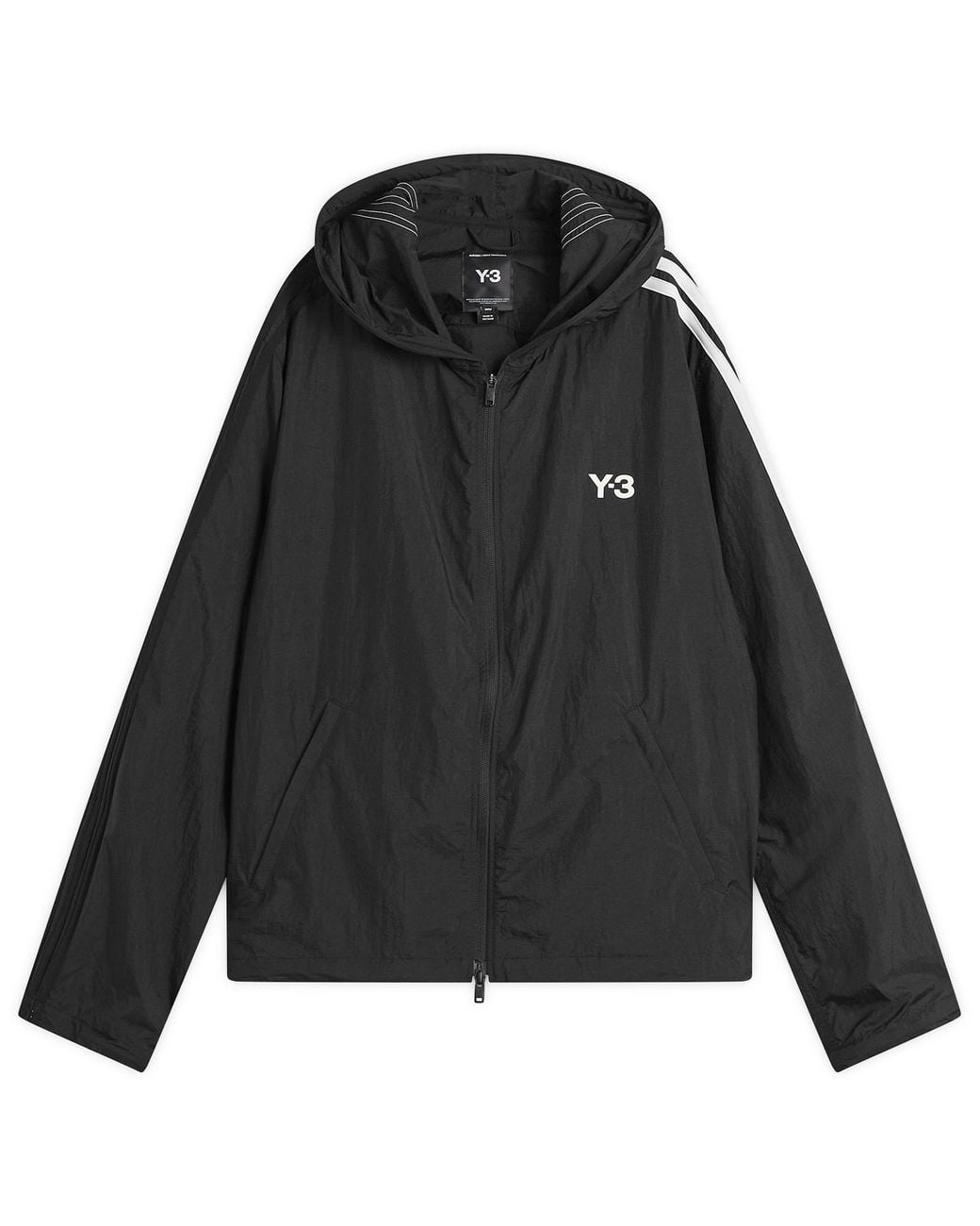 Y-3 Black Wired Hooded Jacket for men