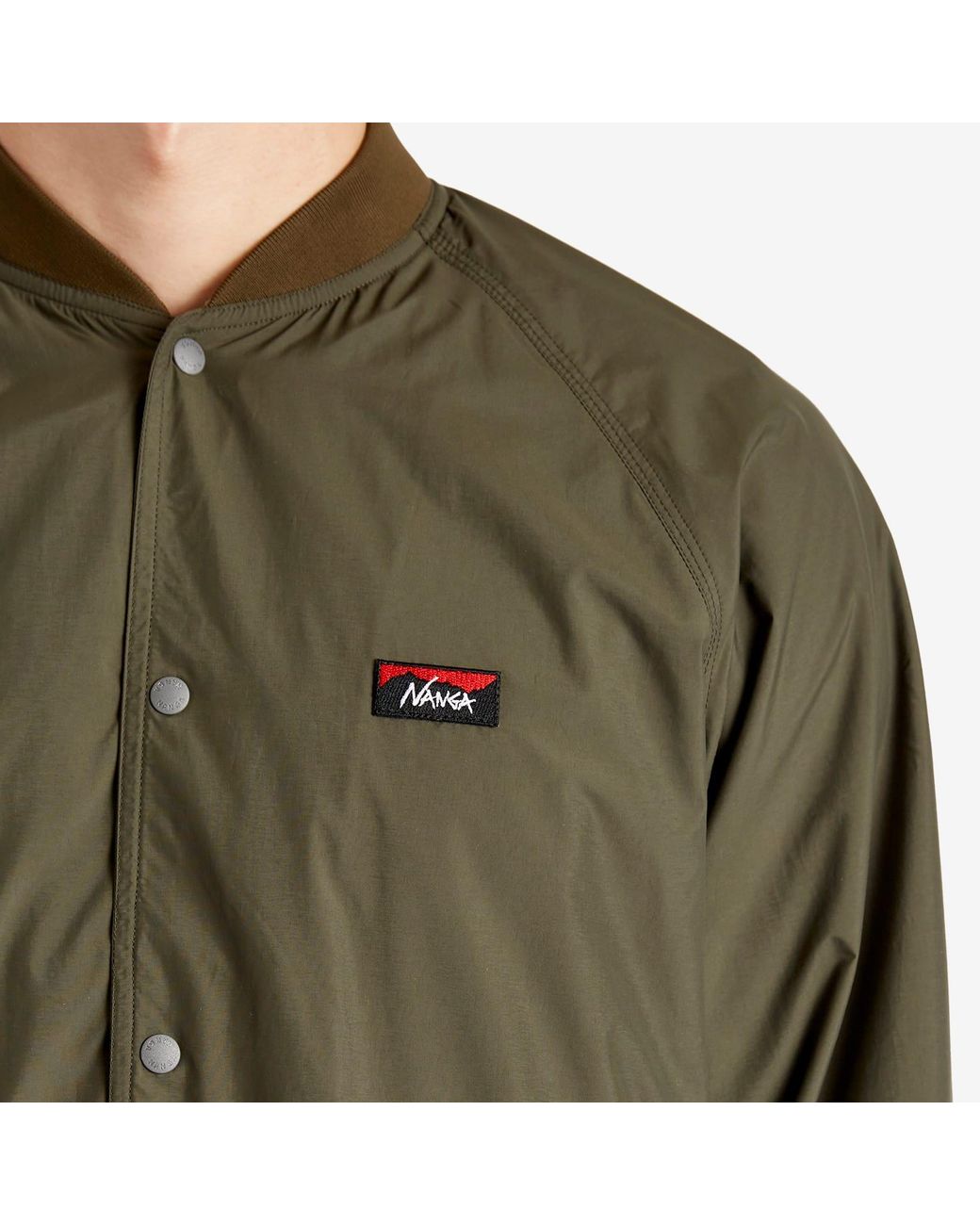 NANGA Rib Collar Coach Jacket in Green for Men | Lyst UK