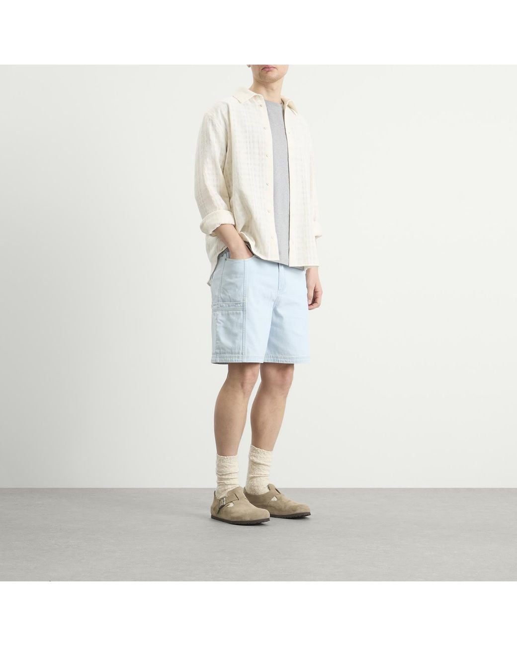 Folk Blue Lunar Jean Short for men
