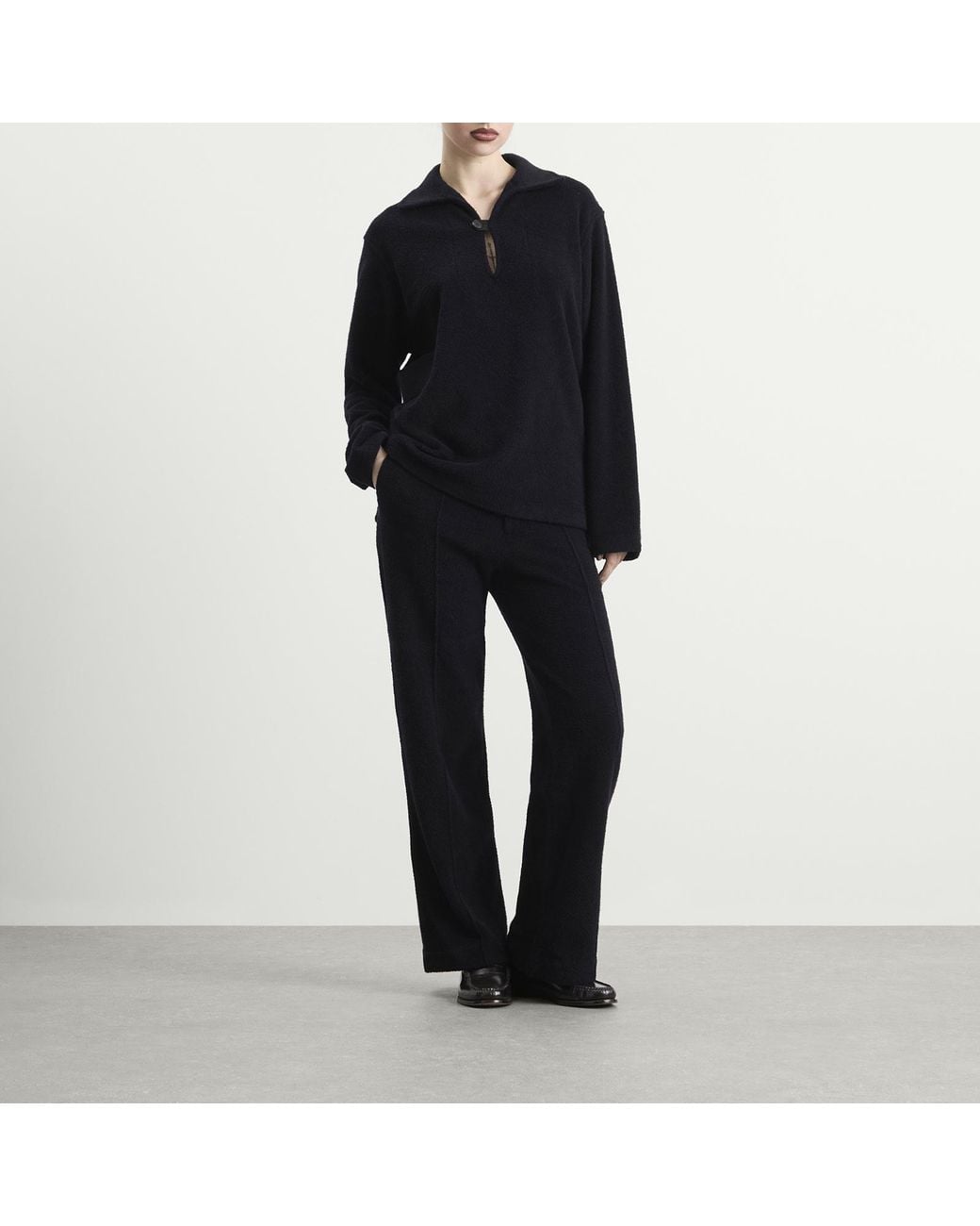 Auralee Blue Pile Shirt