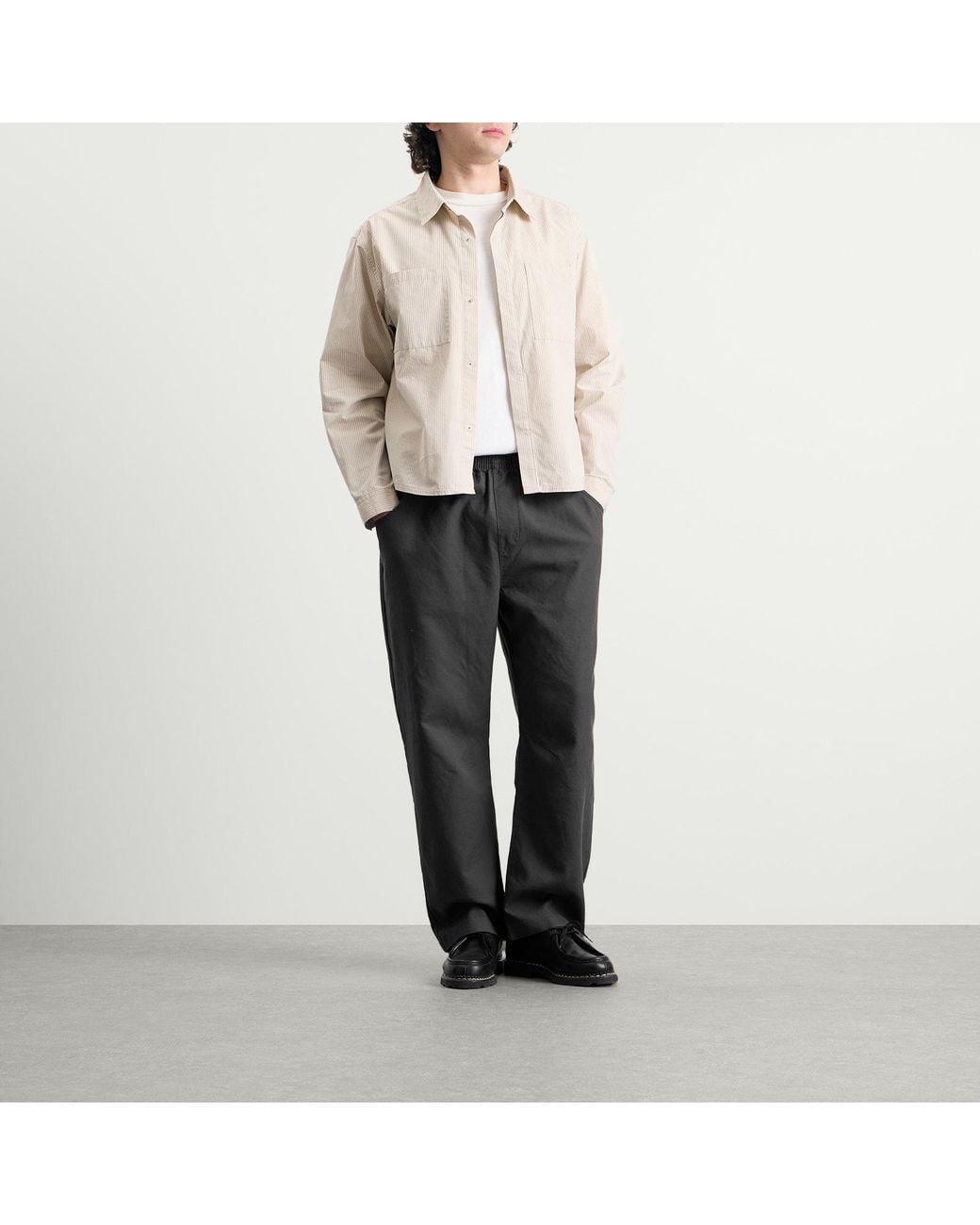 BOUND Gray Porto Cotton Trousers for men