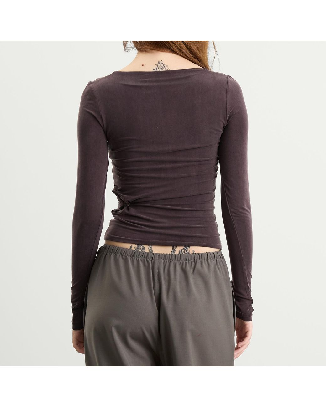 Peachy Den Brown Kylie Long Sleeve Top