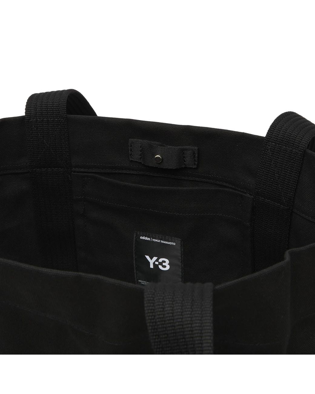 Y-3 Black Canvas Tote Bag for men