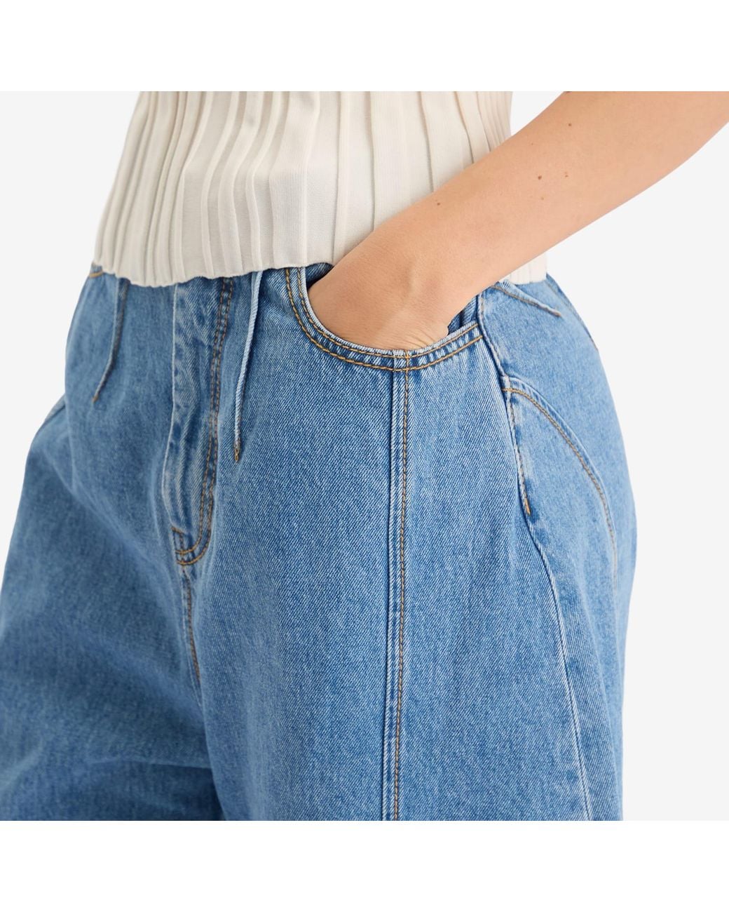 ALÉMAIS Blue Stephi Cocoon Leg Denim Jeans