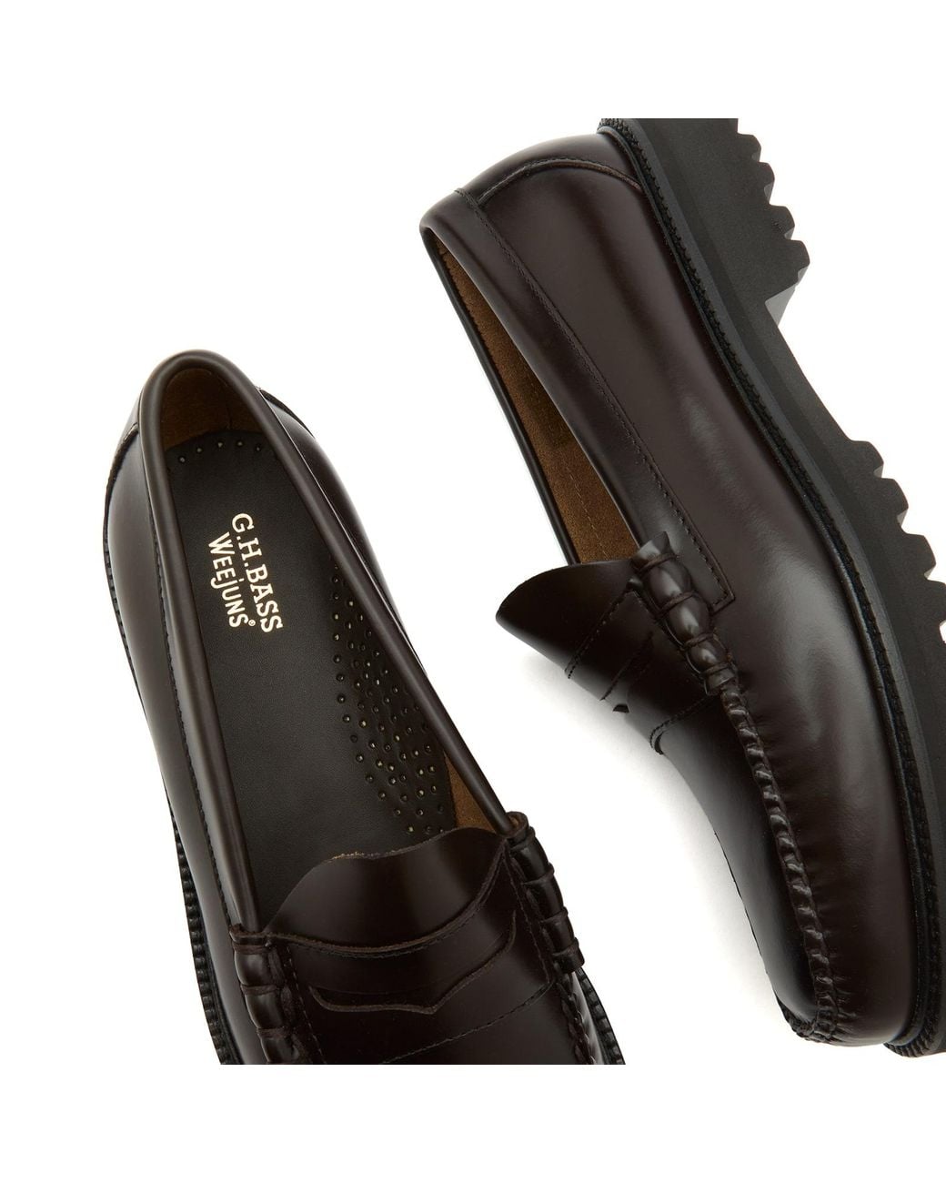 G.H.BASS Black Larson 90S Loafer for men