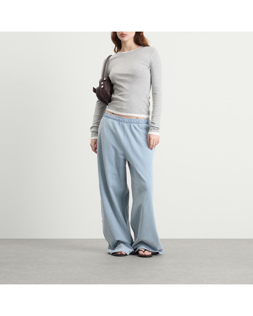 Acne Blue Felin Washed Wide Joggers