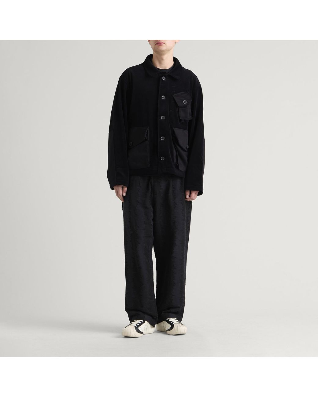 Y-3 Black Velvet Corduroy Utility Blouson for men
