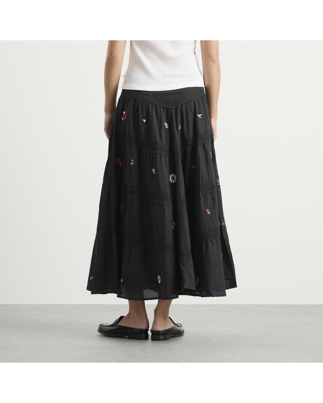 Rixo Black Sigrid Skirt