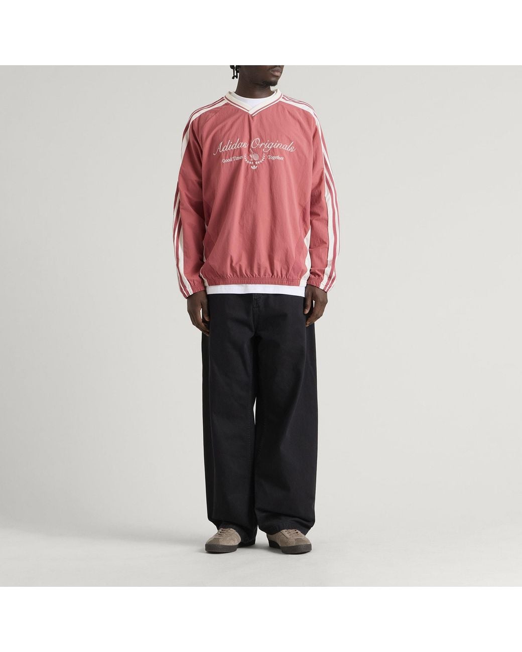 Adidas Pink Woven Crew Neck for men