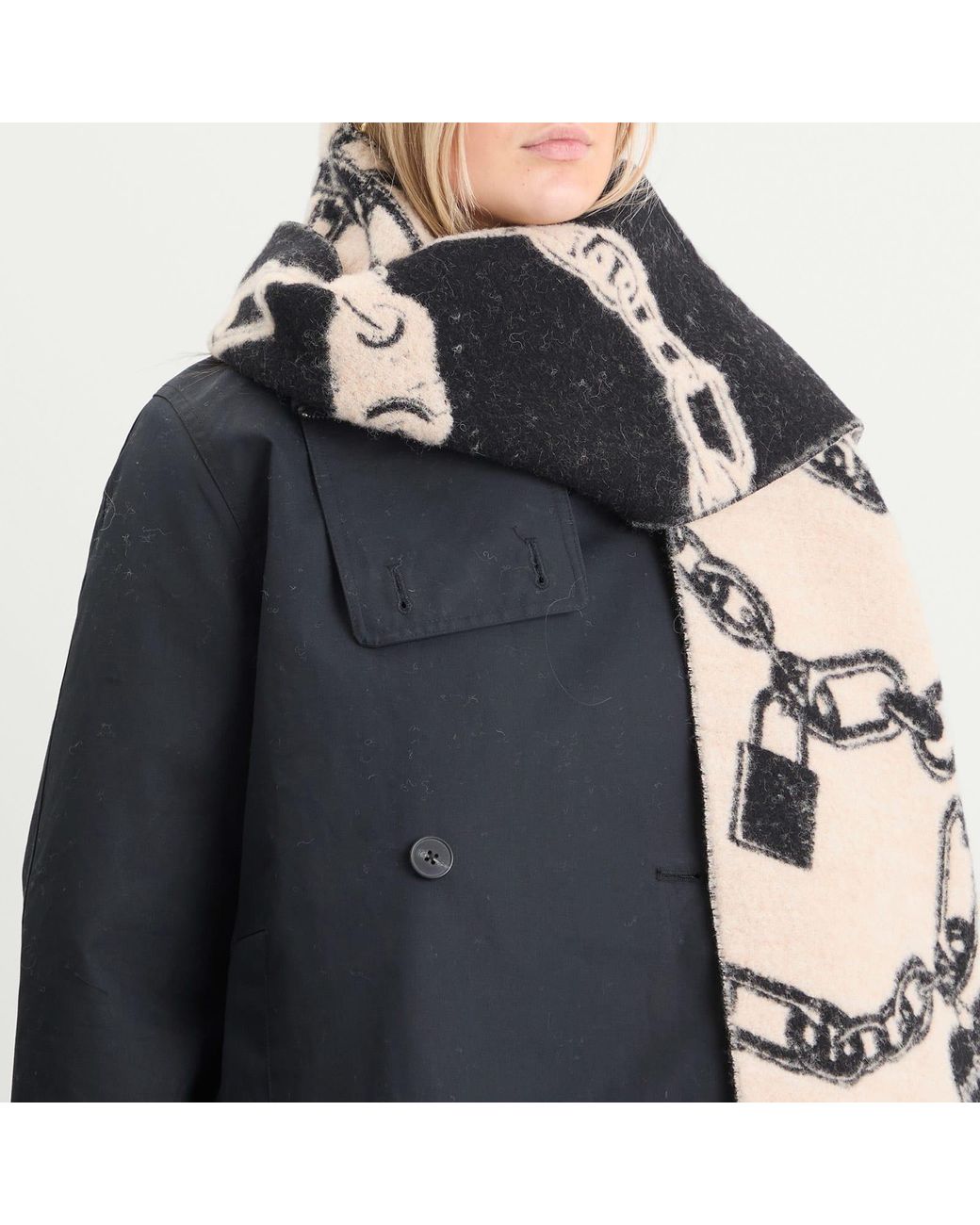 Acne Natural Vilma Chain Scarf