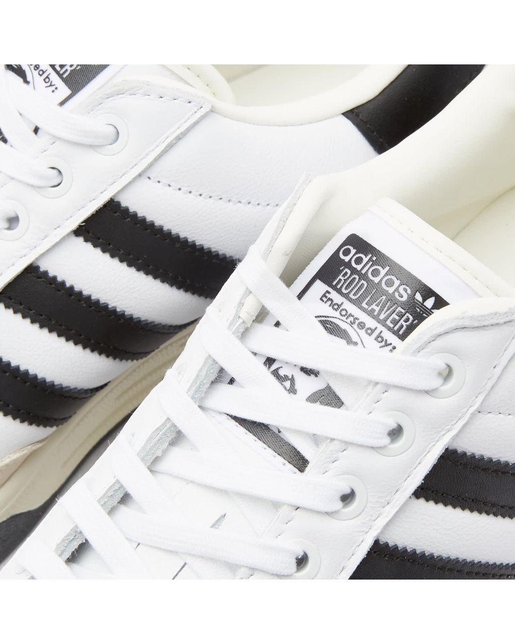 adidas Rod Laver Stripes Sneakers in White for Men | Lyst