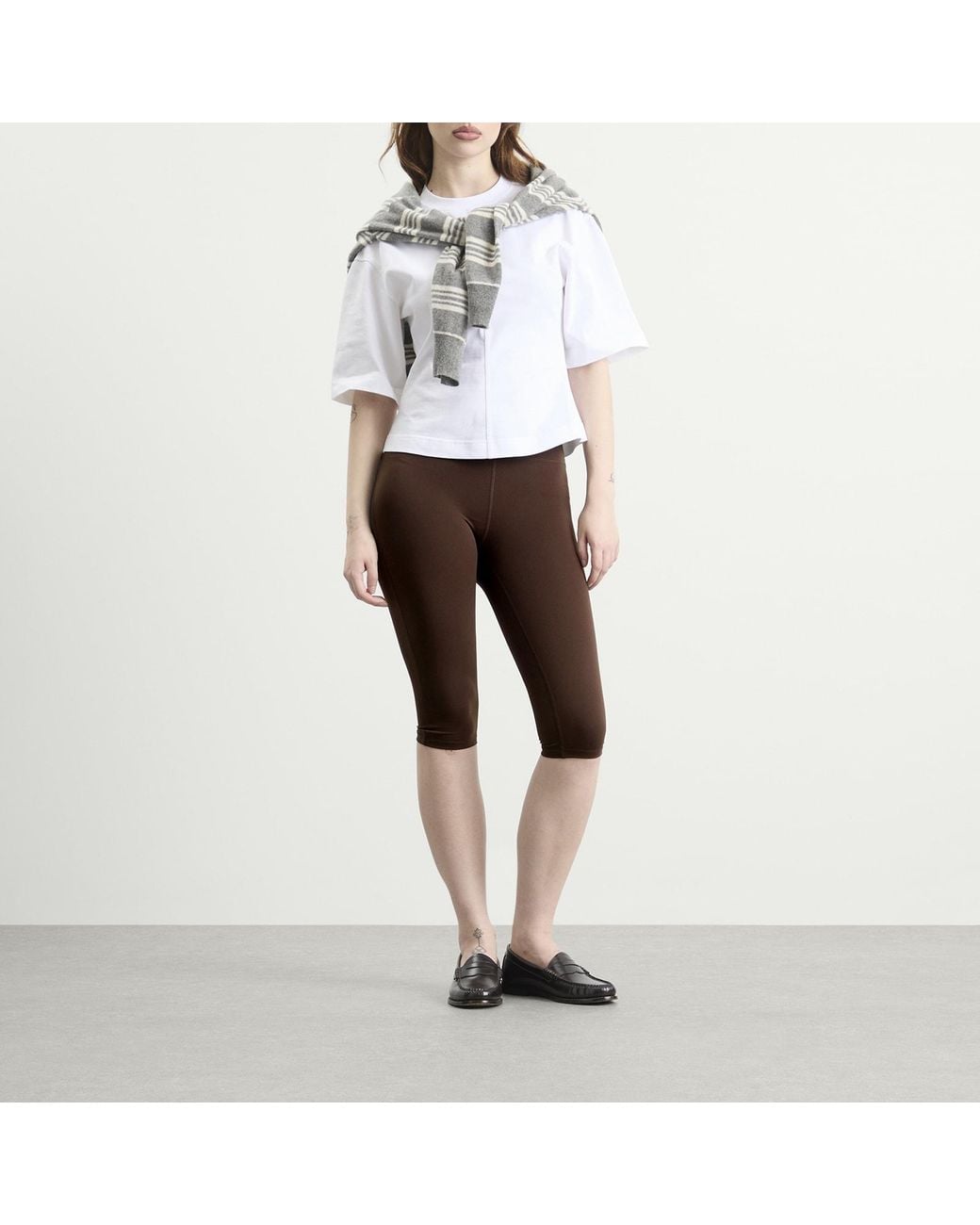 Tala Brown Capri Leggings