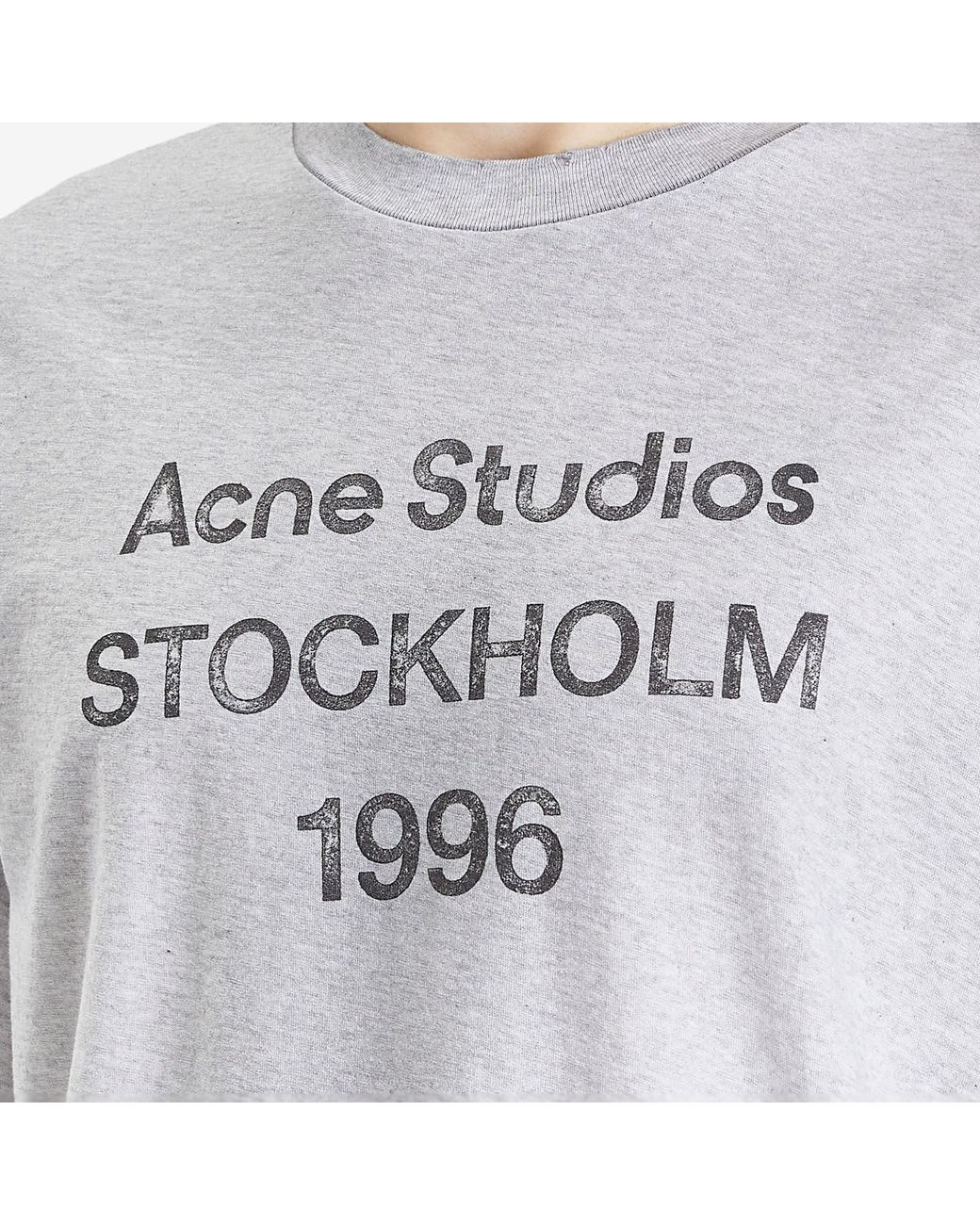 Acne White Exford 1996 Logo T-Shirt for men