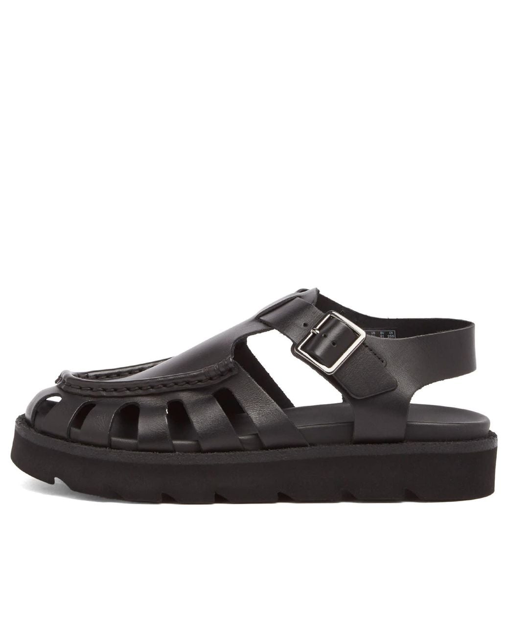 Clarks Meare Buckle Sandal in Black | Lyst