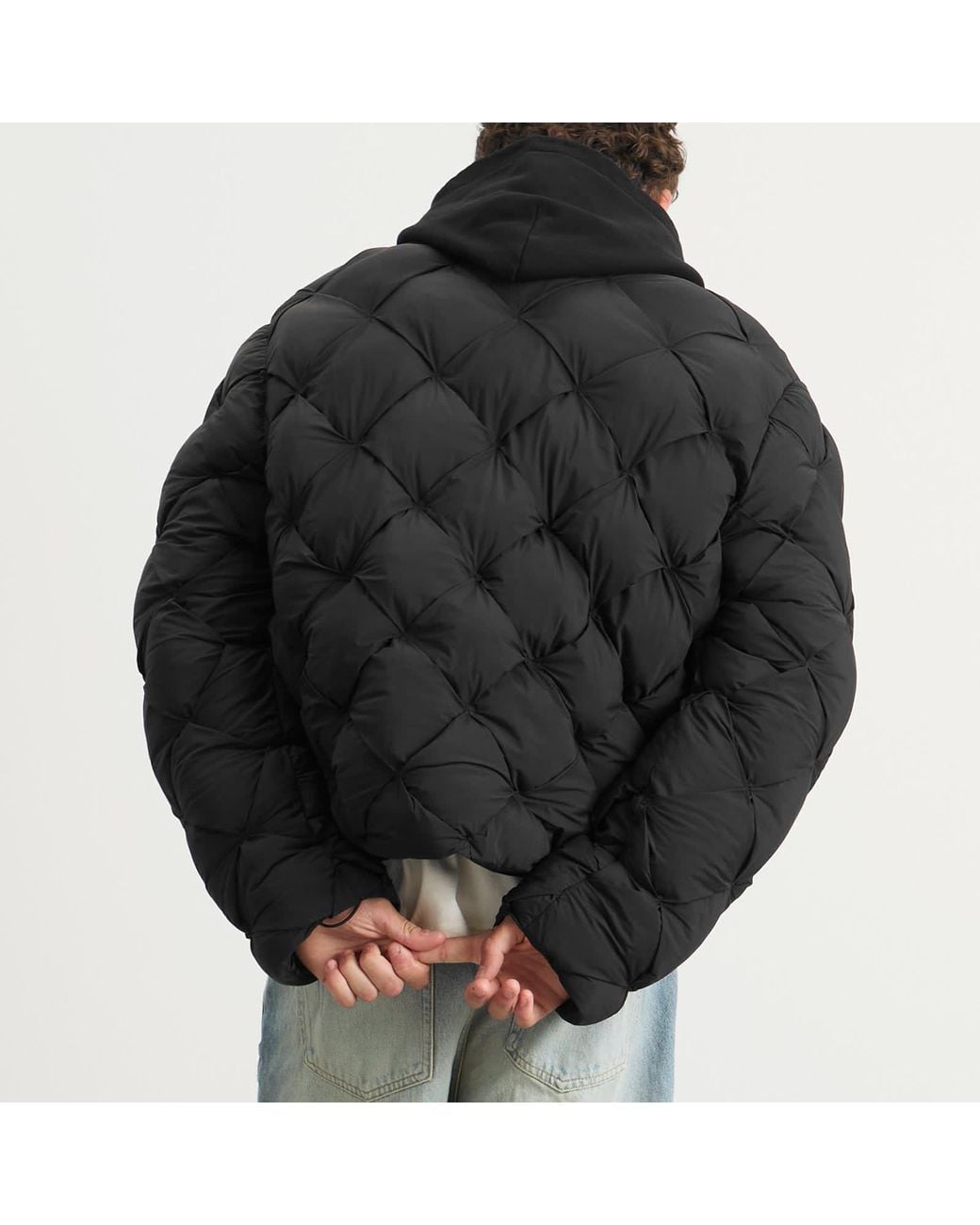 Represent Black Pillow Puffer Jacket for men