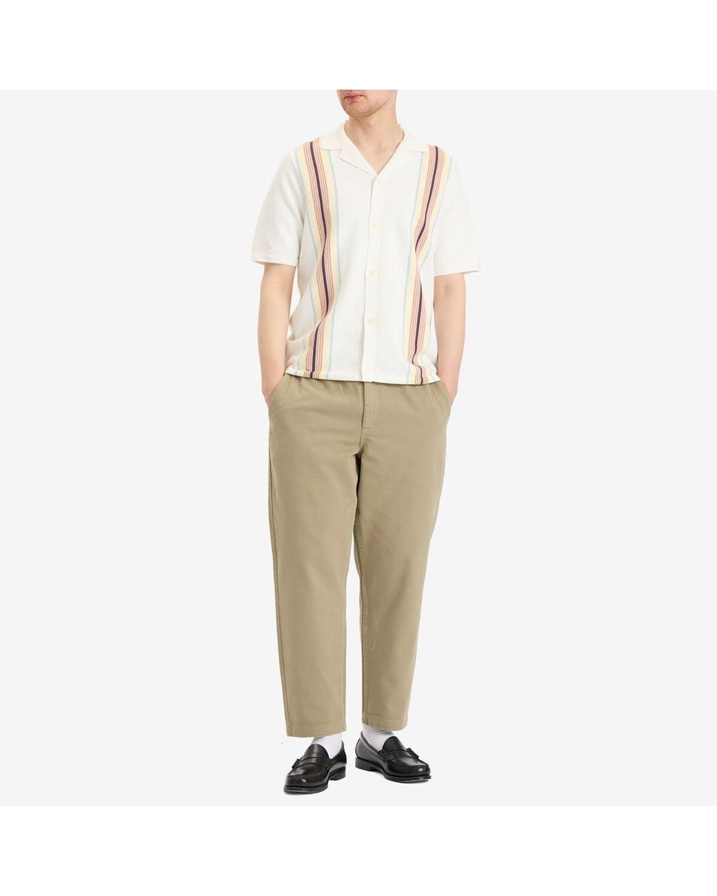 Wax London Natural Ivy Cotton Stripe Vacation Shirt for men