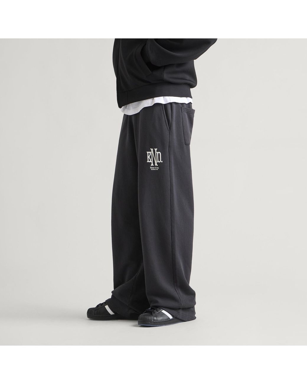 END. Black Mono Sweatpant