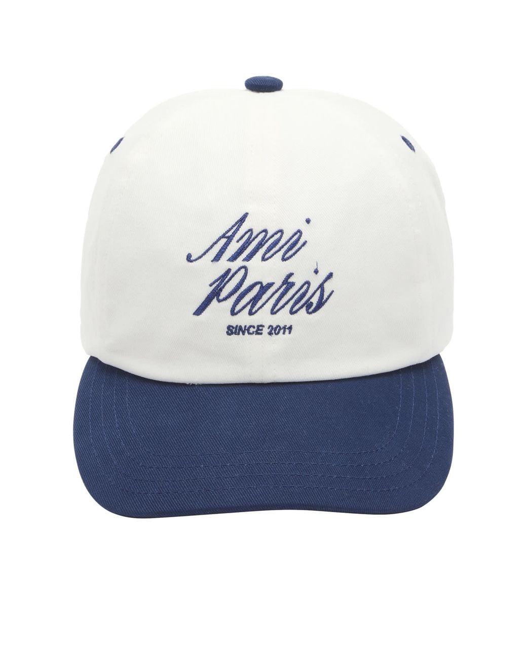 AMI White Bicolor Cap for men