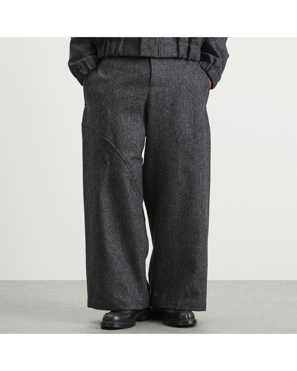 SAGE NATION Gray Curved Seam Carpenter Trouser for men