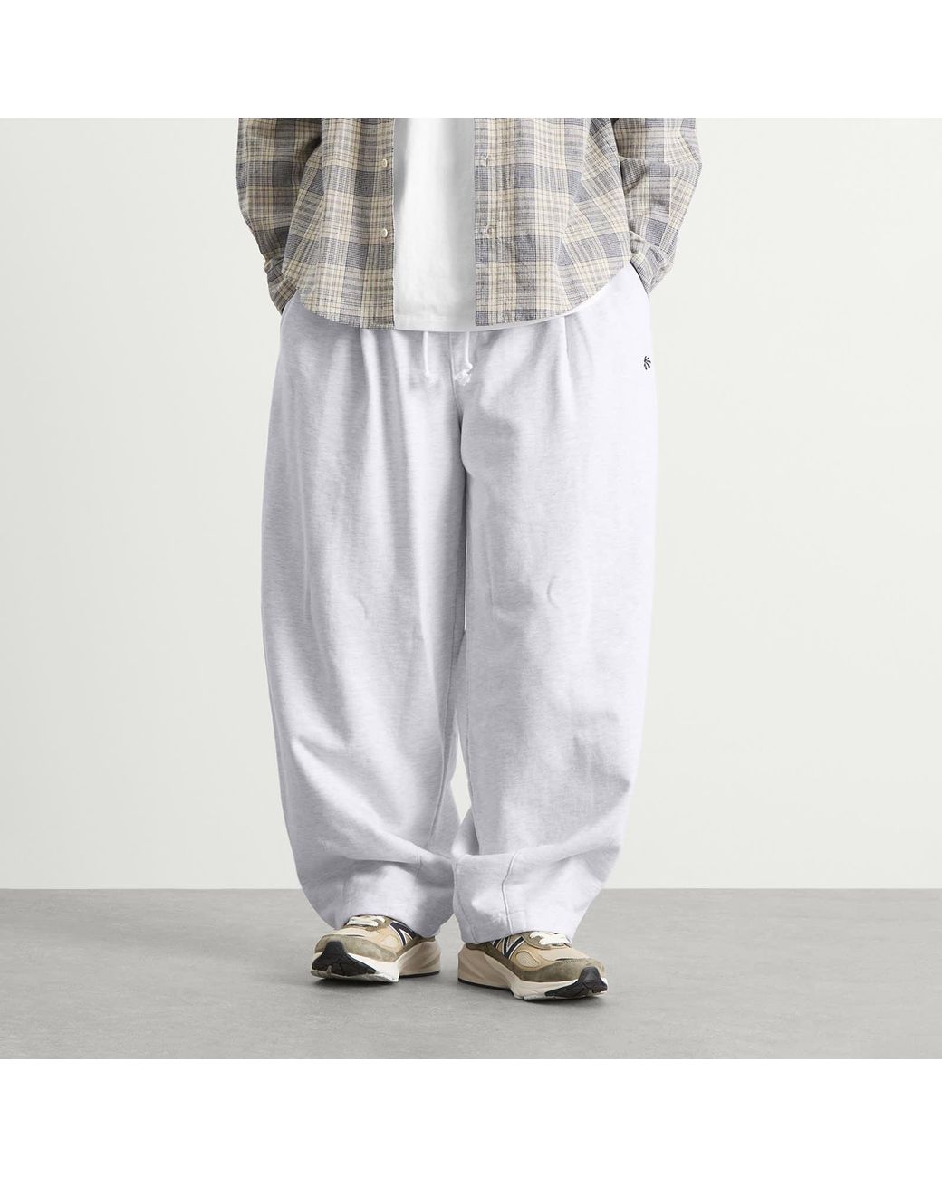 ANGLAN White Steady Sweat Balloon Pants for men