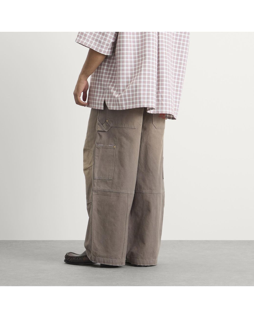 Willy Chavarria Brown Stockton Double Knee Pant for men