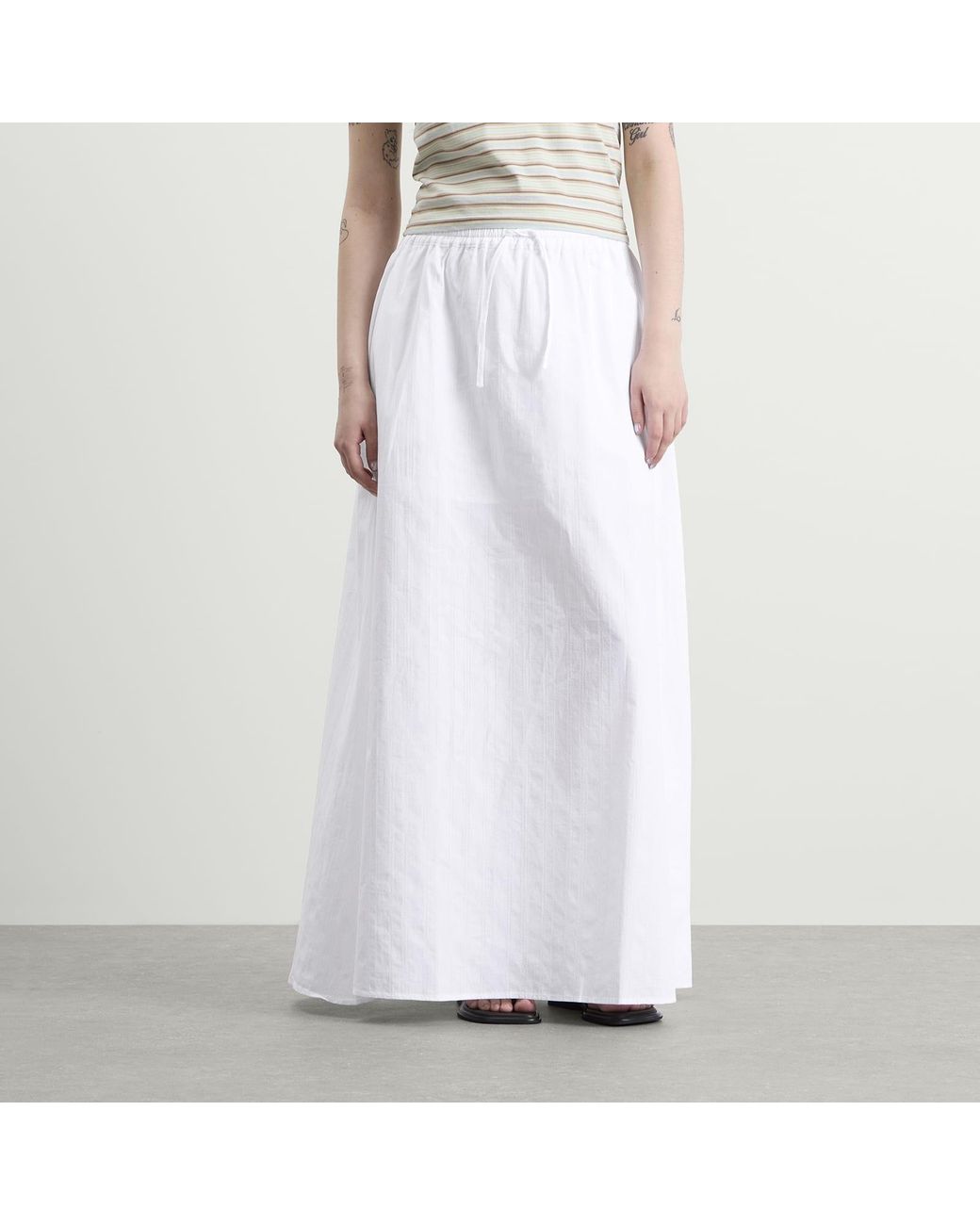 Samsøe & Samsøe White Satina Skirt