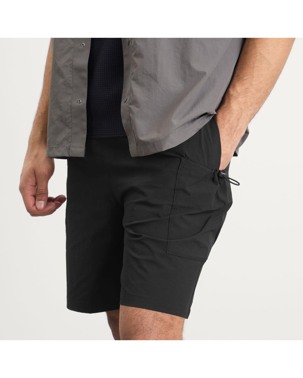 Mellow Clo Black Forage Shorts for men