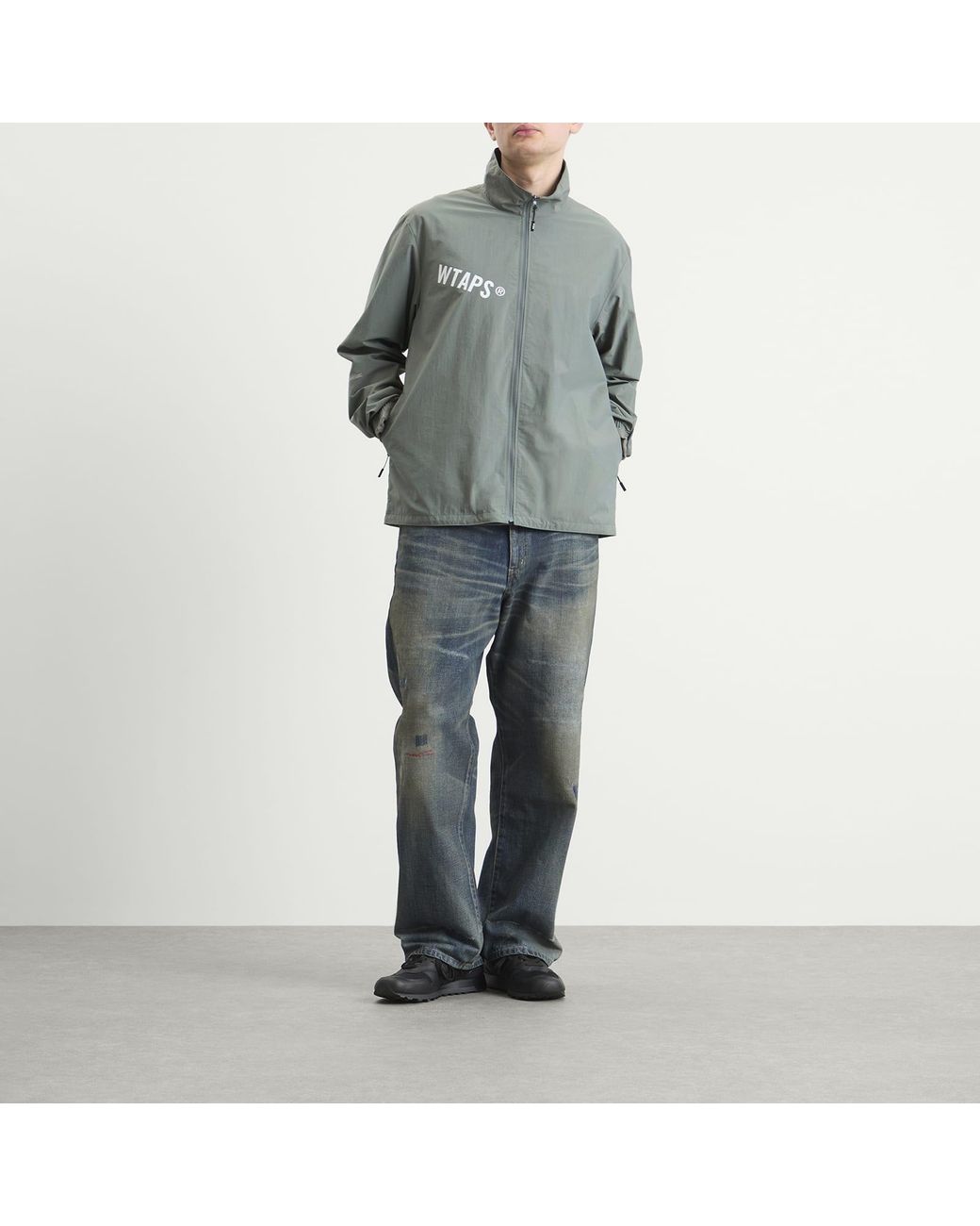 (w)taps Gray Track Jacket for men